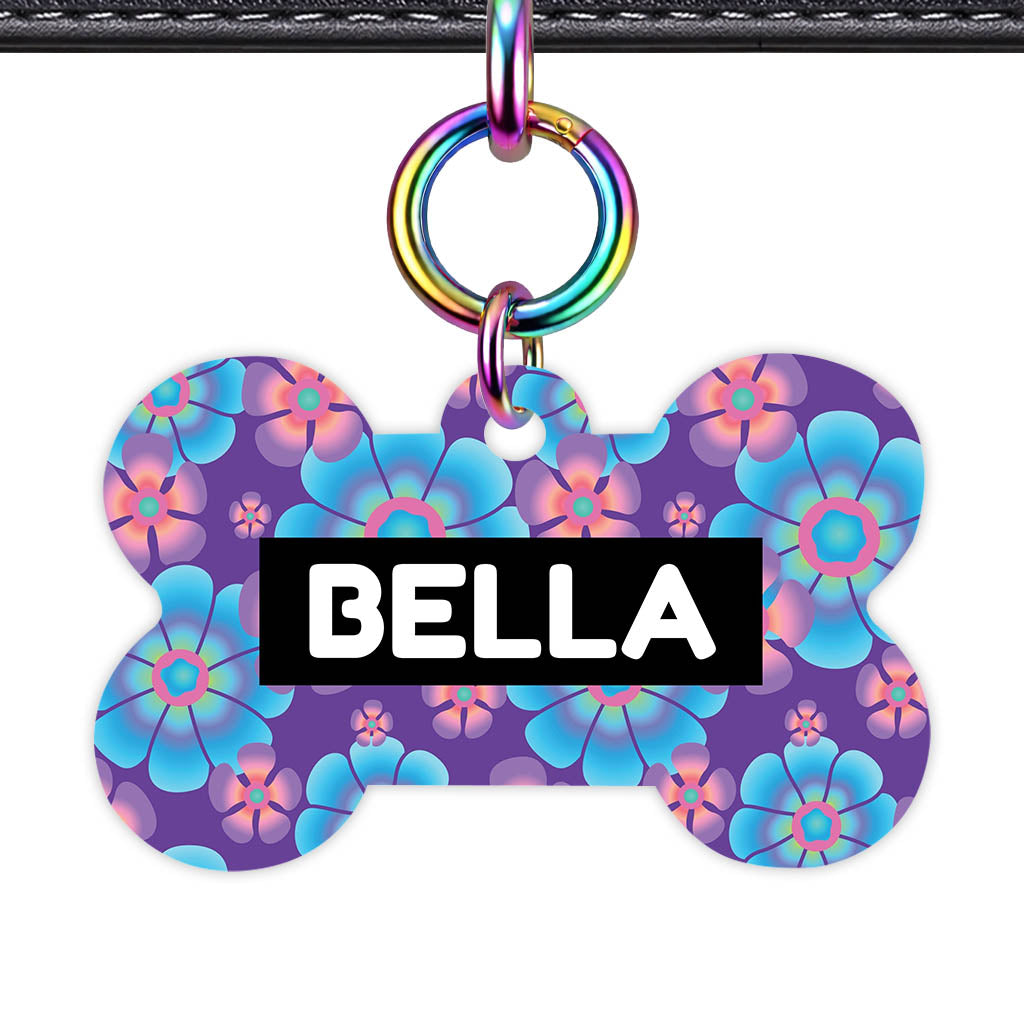 Neon Flowers Classic Pet Id (Dog Tag & Cat Tag)