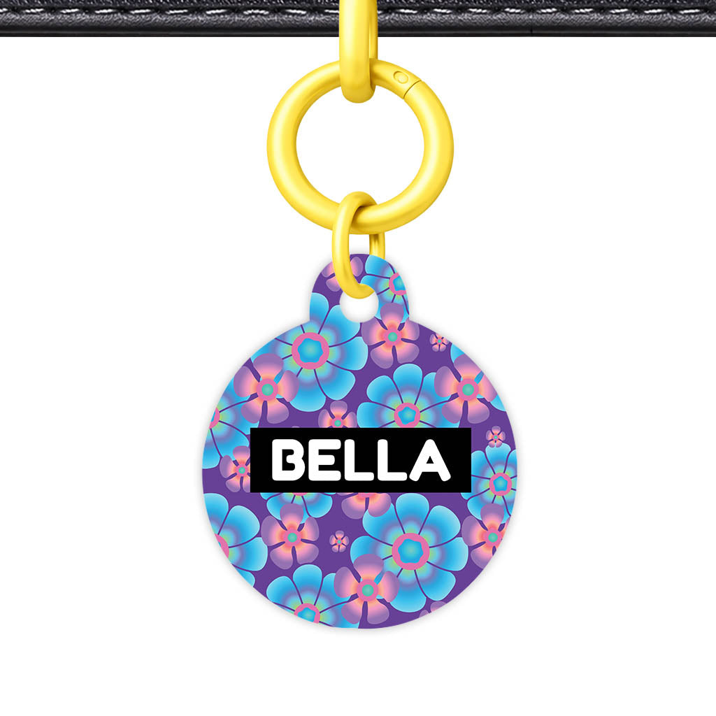 Neon Flowers Classic Pet Id (Dog Tag & Cat Tag)