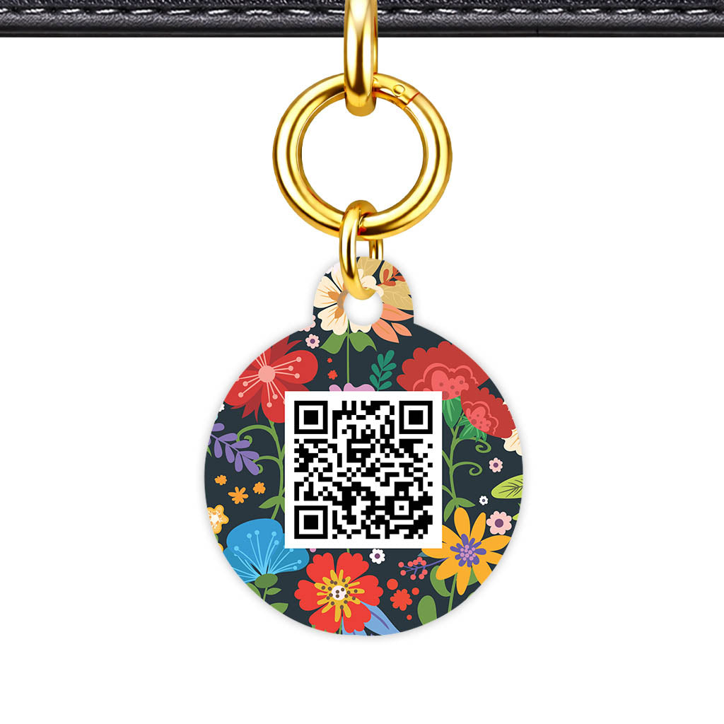 Flower f Garden QR Smart Pet Id Tag (Dog Tag & Cat Tag)