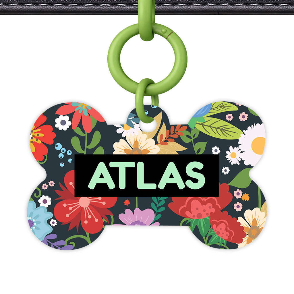 Flower f Garden QR Smart Pet Id Tag (Dog Tag & Cat Tag)