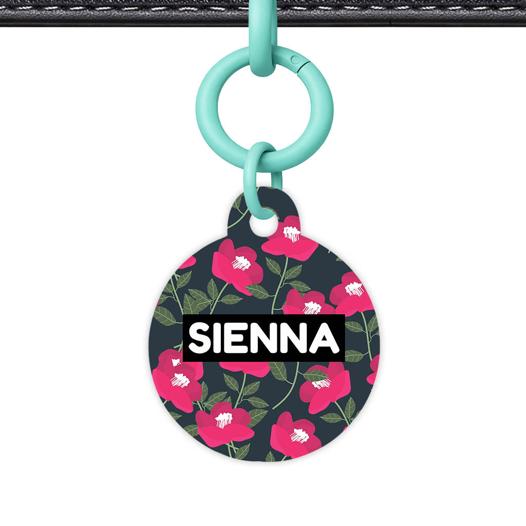 Red Poppies QR Smart Pet Id Tag (Dog Tag & Cat Tag)