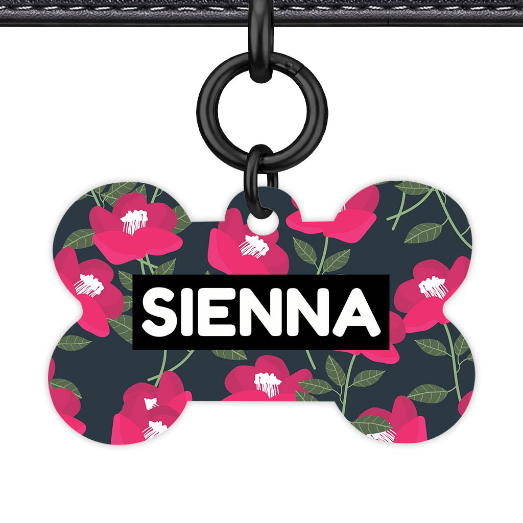Red Poppies QR Smart Pet Id Tag (Dog Tag & Cat Tag)