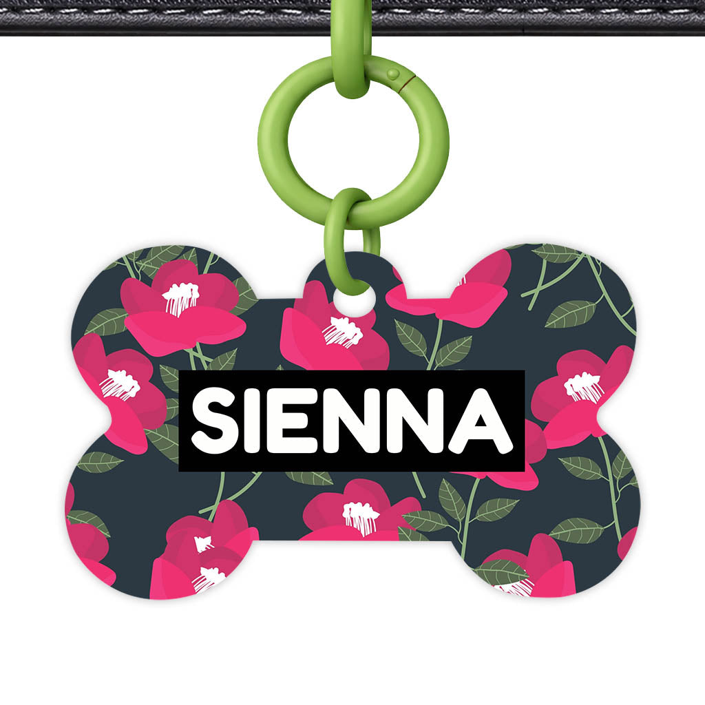 Red Poppies QR Smart Pet Id Tag (Dog Tag & Cat Tag)