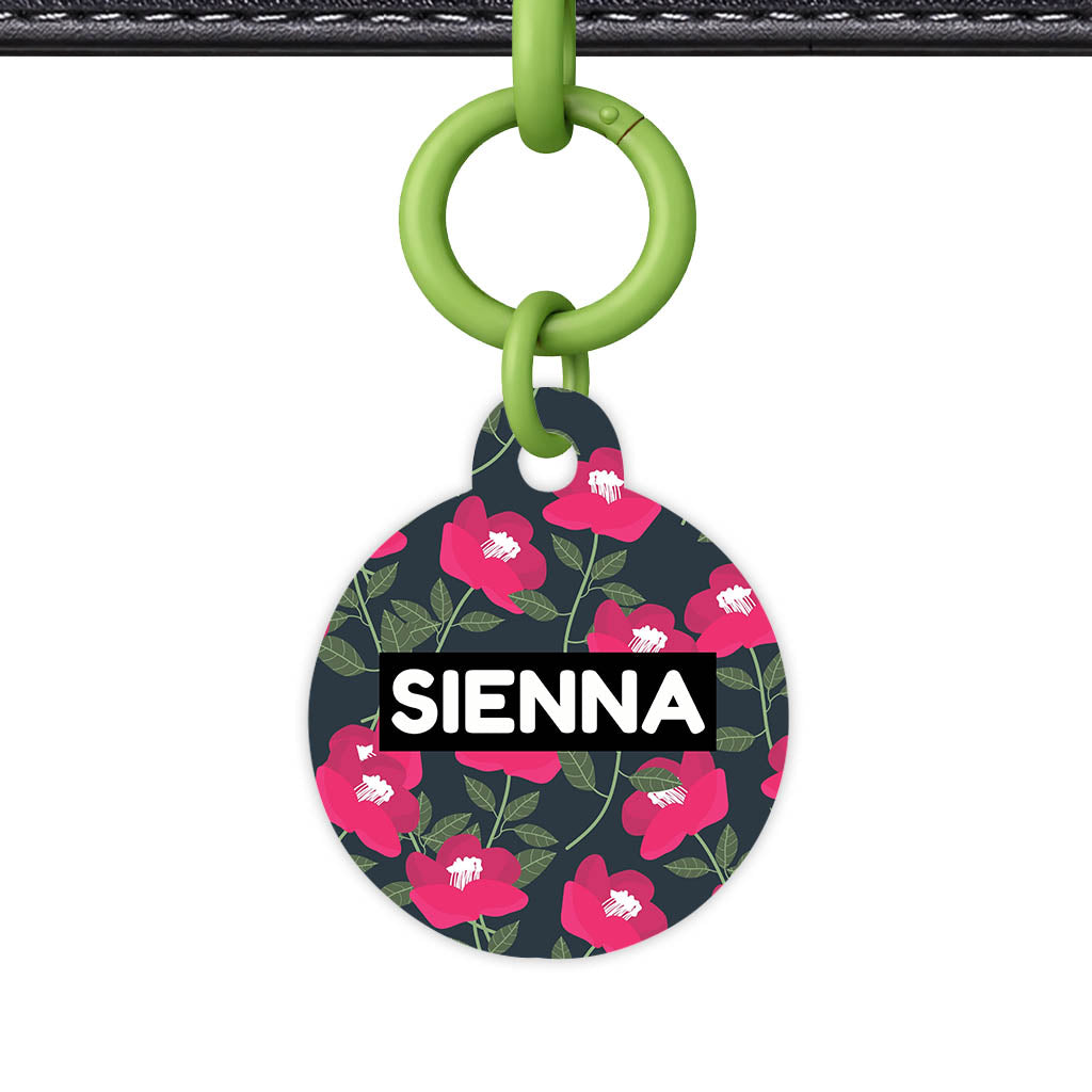 Red Poppies QR Smart Pet Id Tag (Dog Tag & Cat Tag)