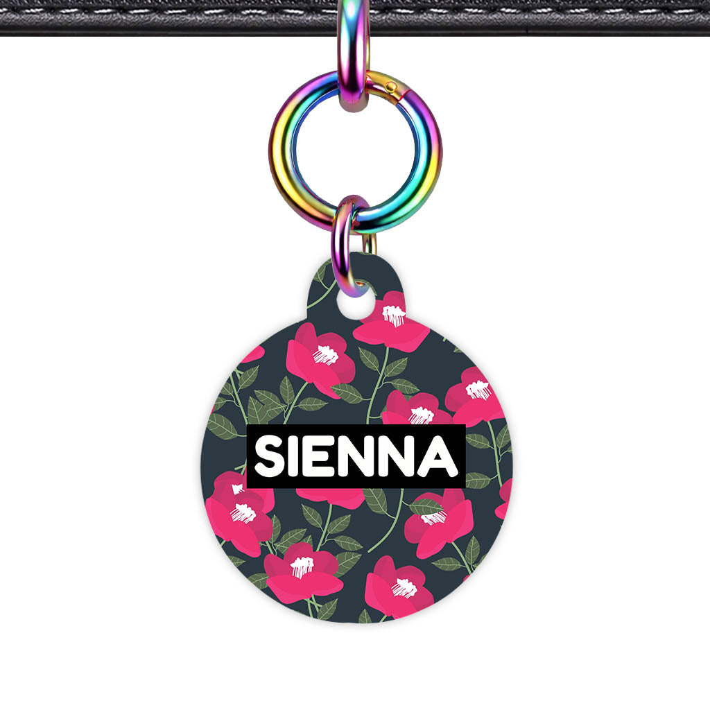 Red Poppies QR Smart Pet Id Tag (Dog Tag & Cat Tag)