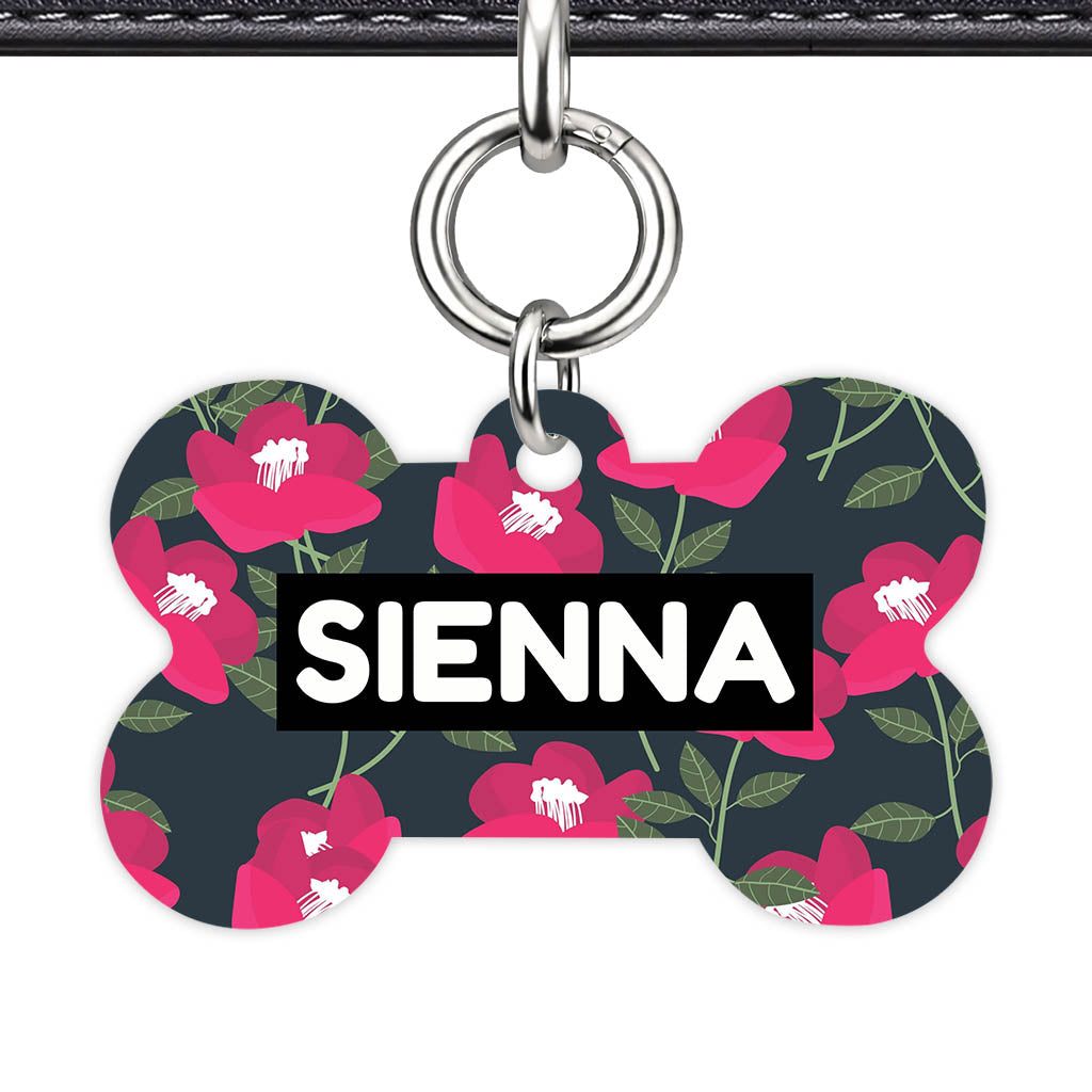 Red Poppies QR Smart Pet Id Tag (Dog Tag & Cat Tag)