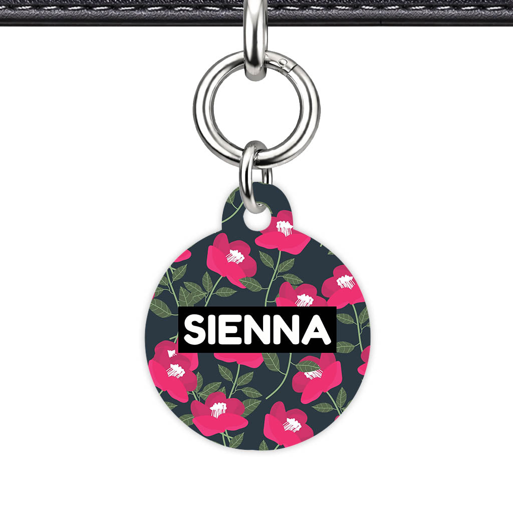 Red Poppies QR Smart Pet Id Tag (Dog Tag & Cat Tag)