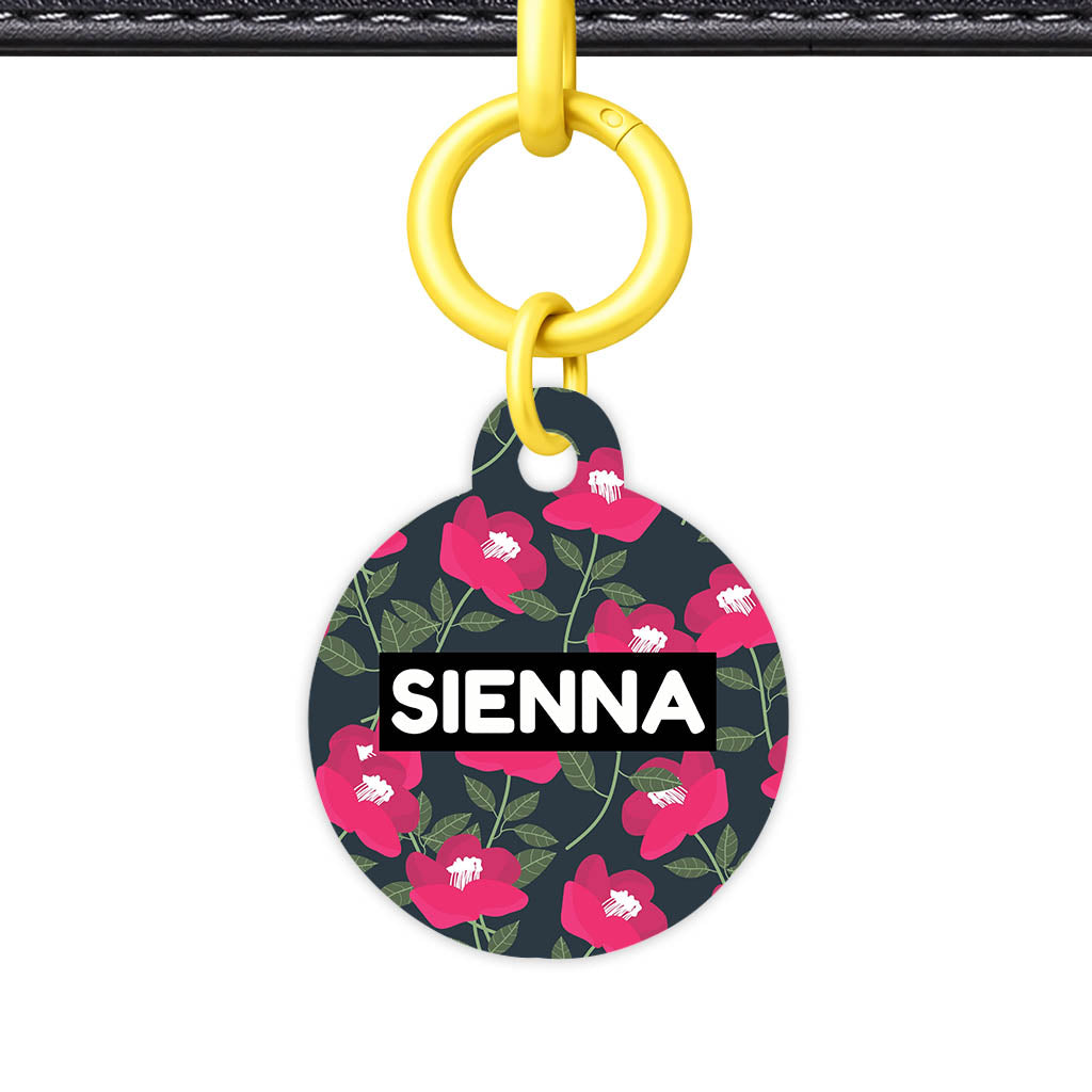Red Poppies QR Smart Pet Id Tag (Dog Tag & Cat Tag)