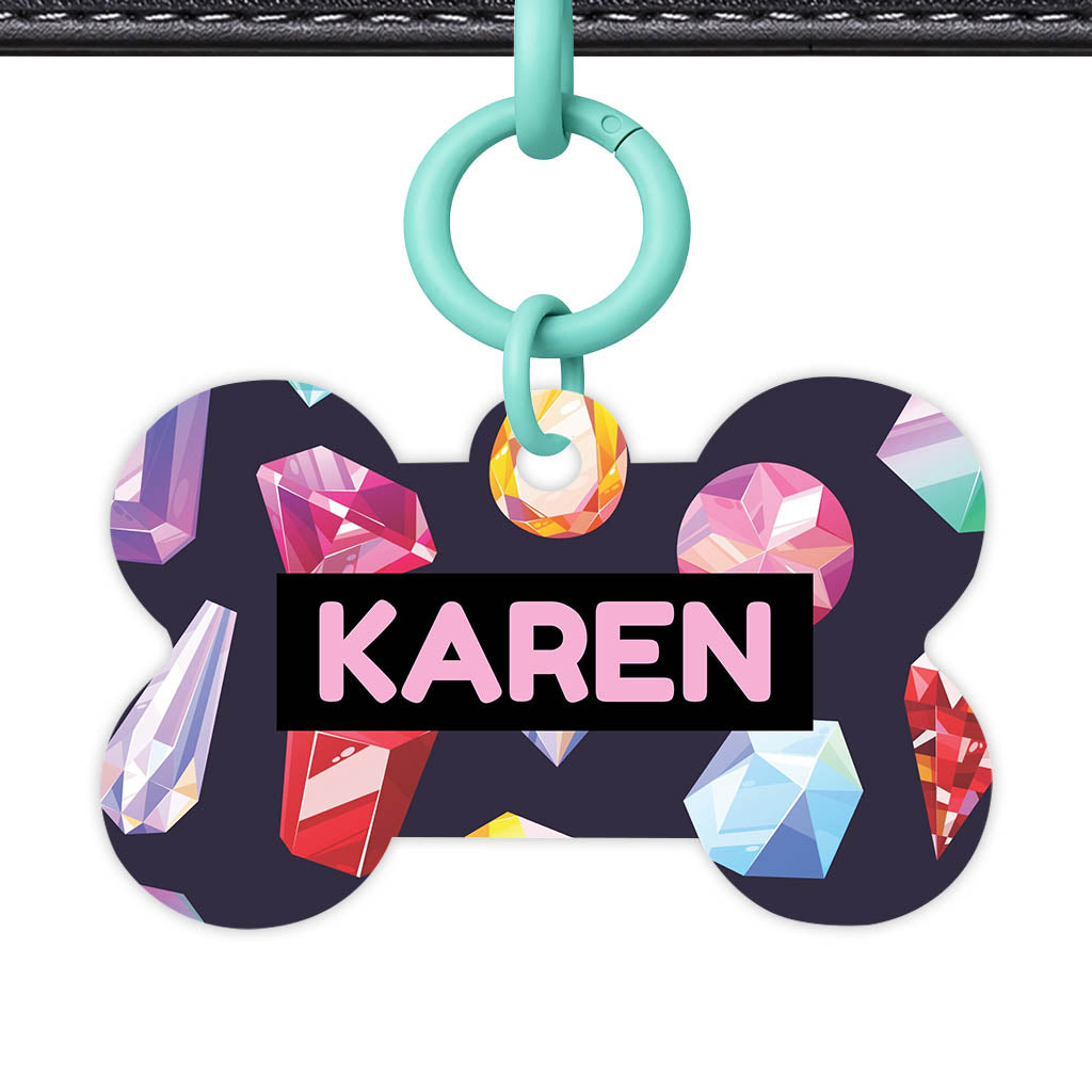 Colourful Diamonds QR Smart Pet Id Tag (Dog Tag & Cat Tag)