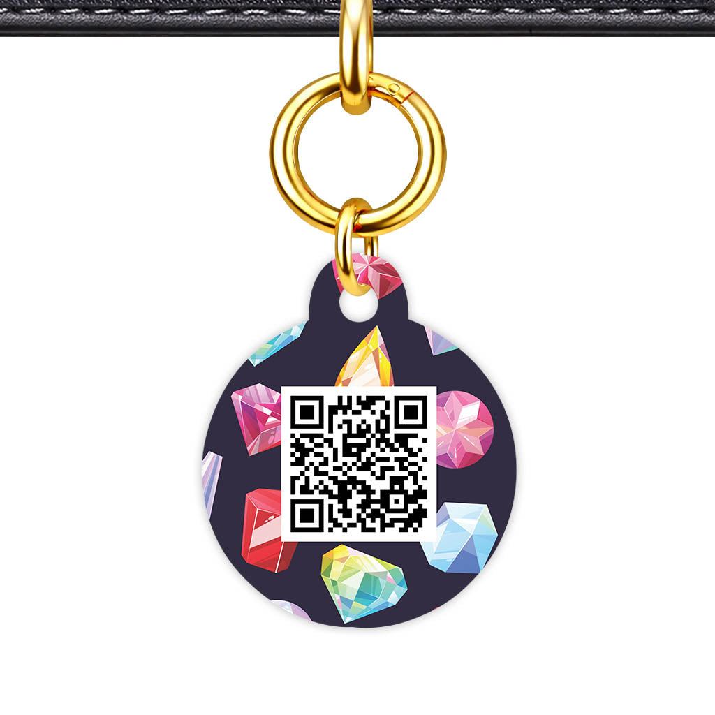 Colourful Diamonds QR Smart Pet Id Tag (Dog Tag & Cat Tag)