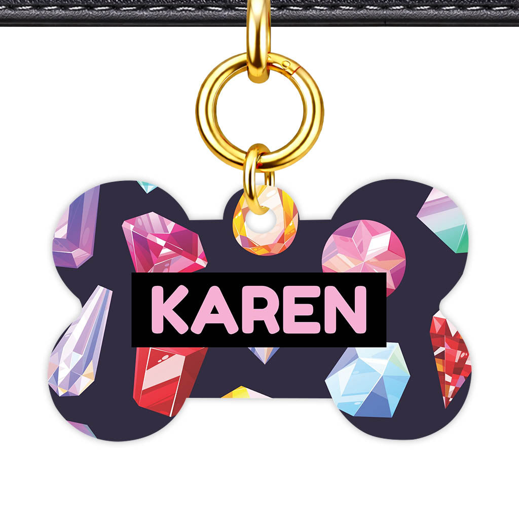 Colourful Diamonds QR Smart Pet Id Tag (Dog Tag & Cat Tag)