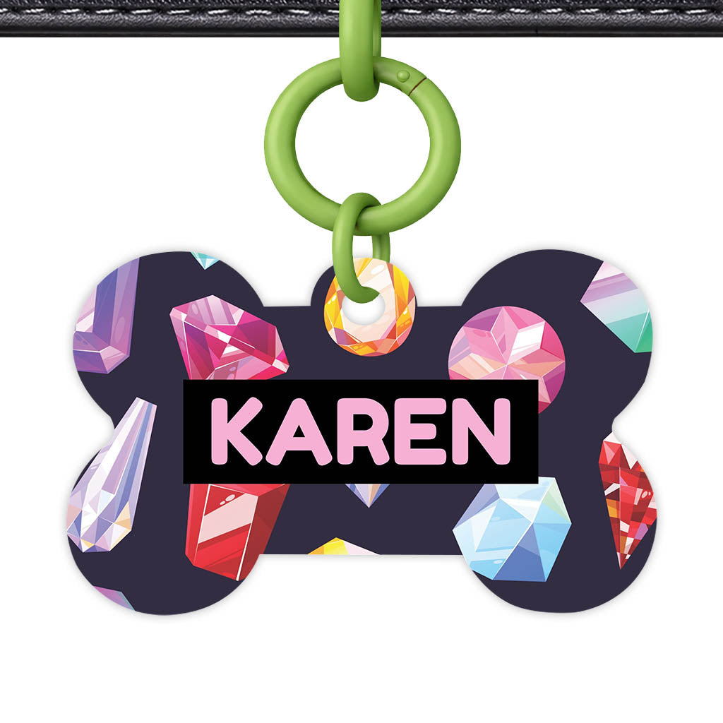 Colourful Diamonds QR Smart Pet Id Tag (Dog Tag & Cat Tag)
