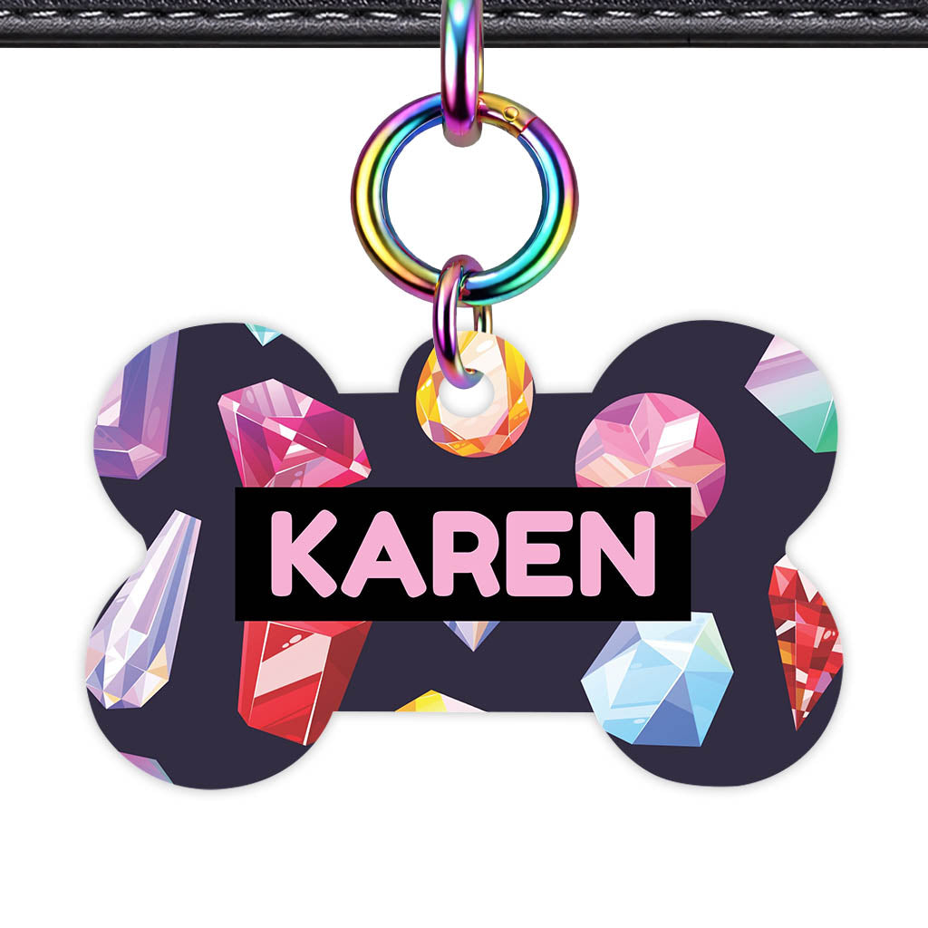Colourful Diamonds QR Smart Pet Id Tag (Dog Tag & Cat Tag)