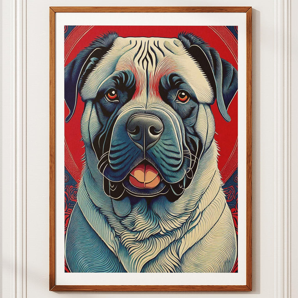 Mastiff Hokusai Japanese Inspired Dog Series image 10