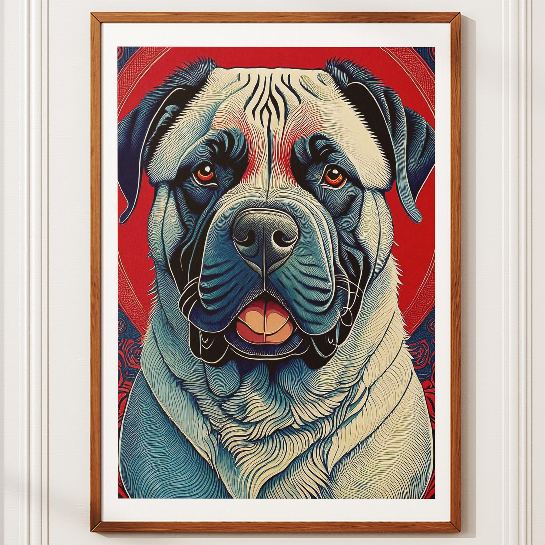 Mastiff Hokusai Japanese Inspired Dog Series image 10