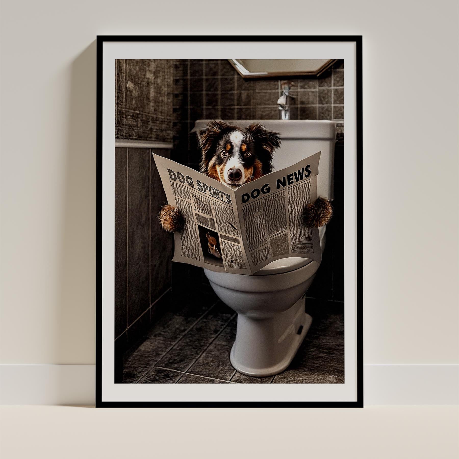 Australian Shepherd Toilet Humour Dog Series 3 image 0