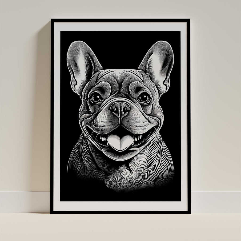 French Bulldog Line Dog Series in Black and White image 0