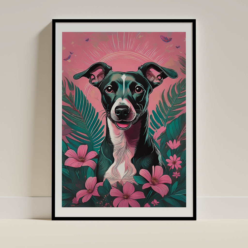 Whippet Flowery Dog image 0