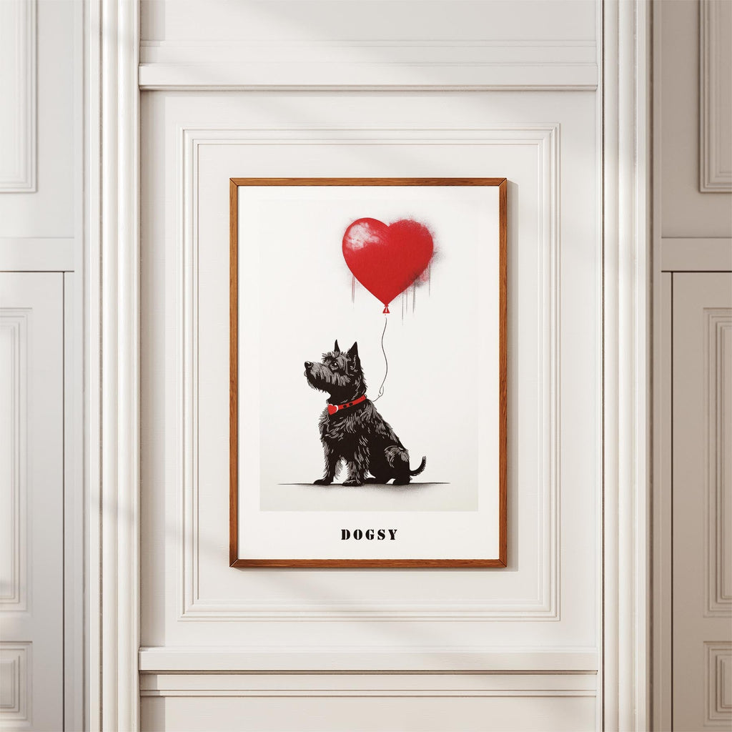 Australian Terrier DOGSY Series inspired by the Art of Banksy with text Dogsy image 3