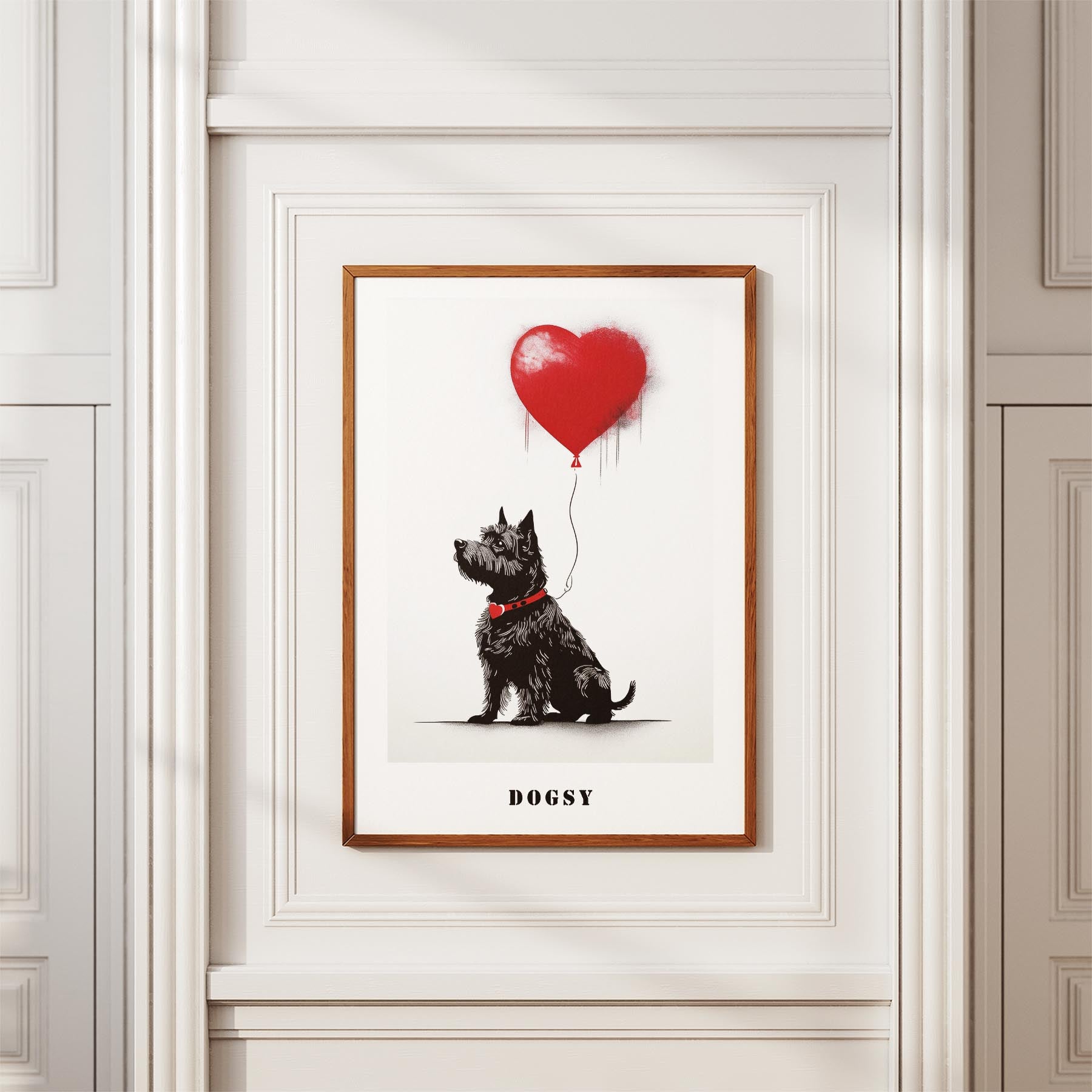 Australian Terrier DOGSY Series inspired by the Art of Banksy with text Dogsy image 3