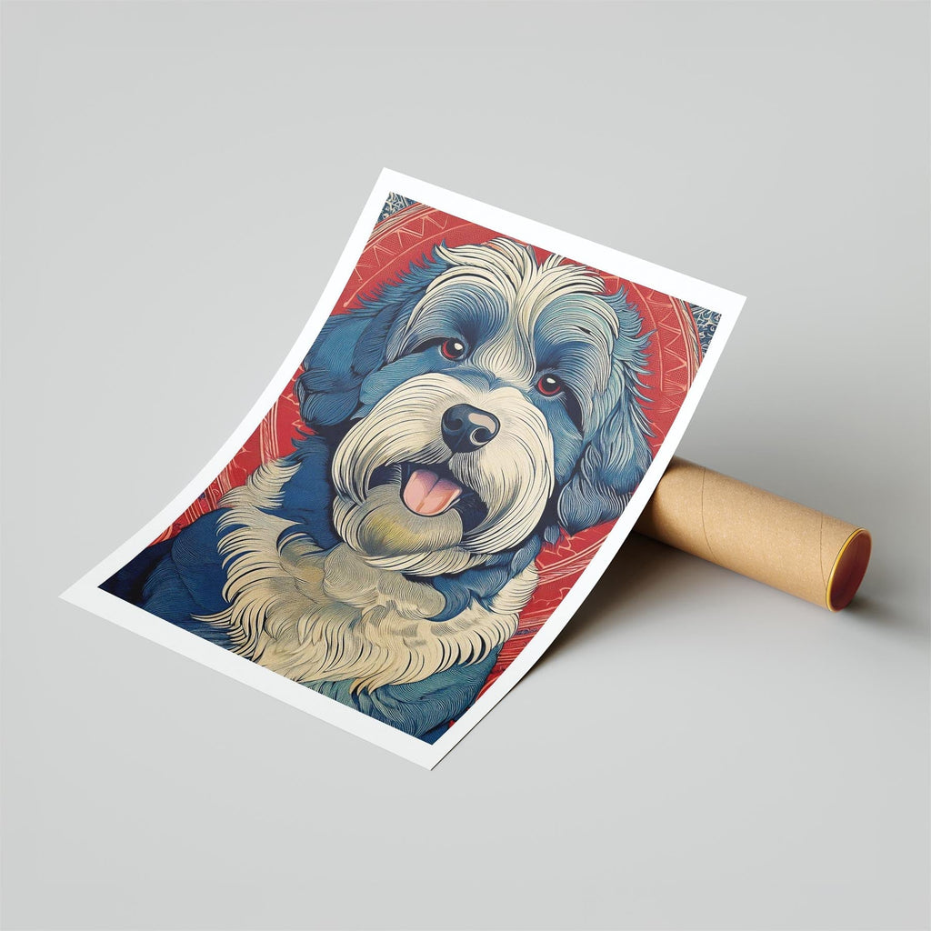 Old English Sheepdog Hokusai Japanese Inspired Dog Series image 6