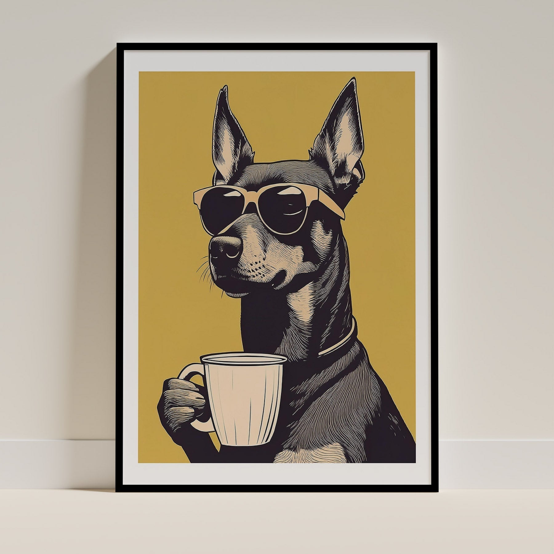 Miniature Pinscher Dog Art Print Unframed | 10 Unique Designs | Wall Art Gift for Dog Lovers - Image 10 | Dogsy & Co