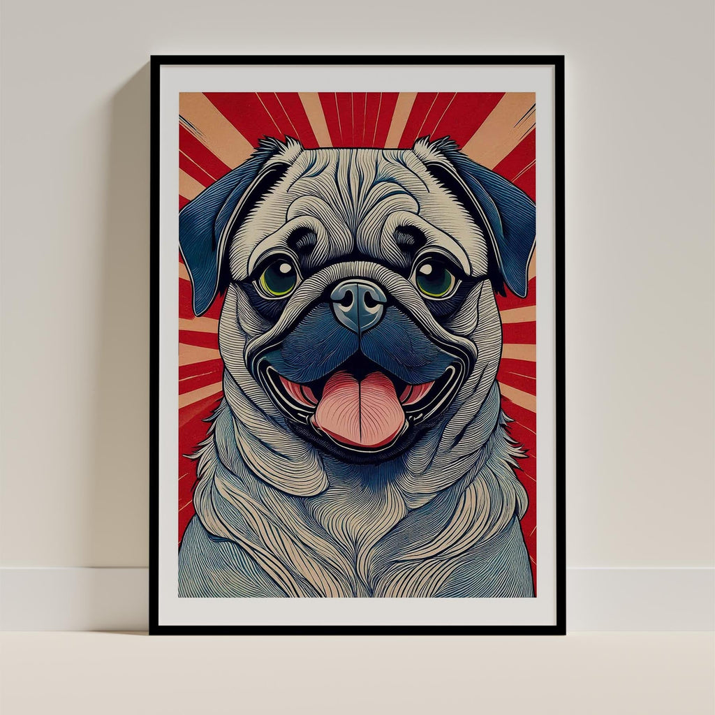 Pug Hokusai Japanese Inspired Dog Series 3 image 0