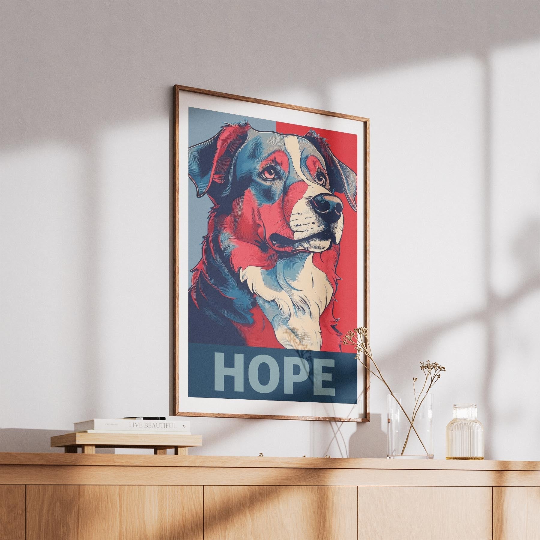 Australian Shepherd HOPE Series Inspired by the Obama Poster image 5