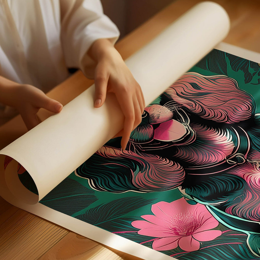 Cocker Spaniel Flowery Dog image 1