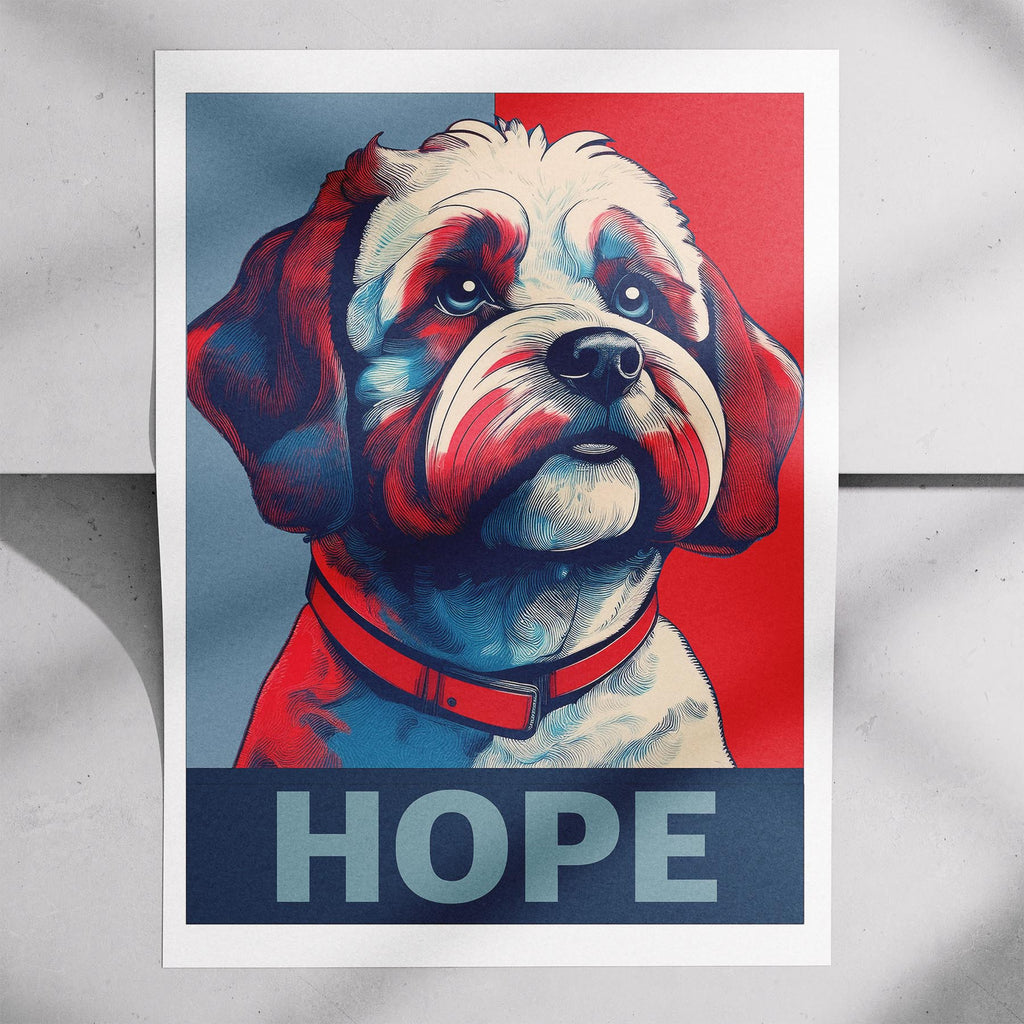 Bichon Frise HOPE Series Inspired by the Obama Poster image 7