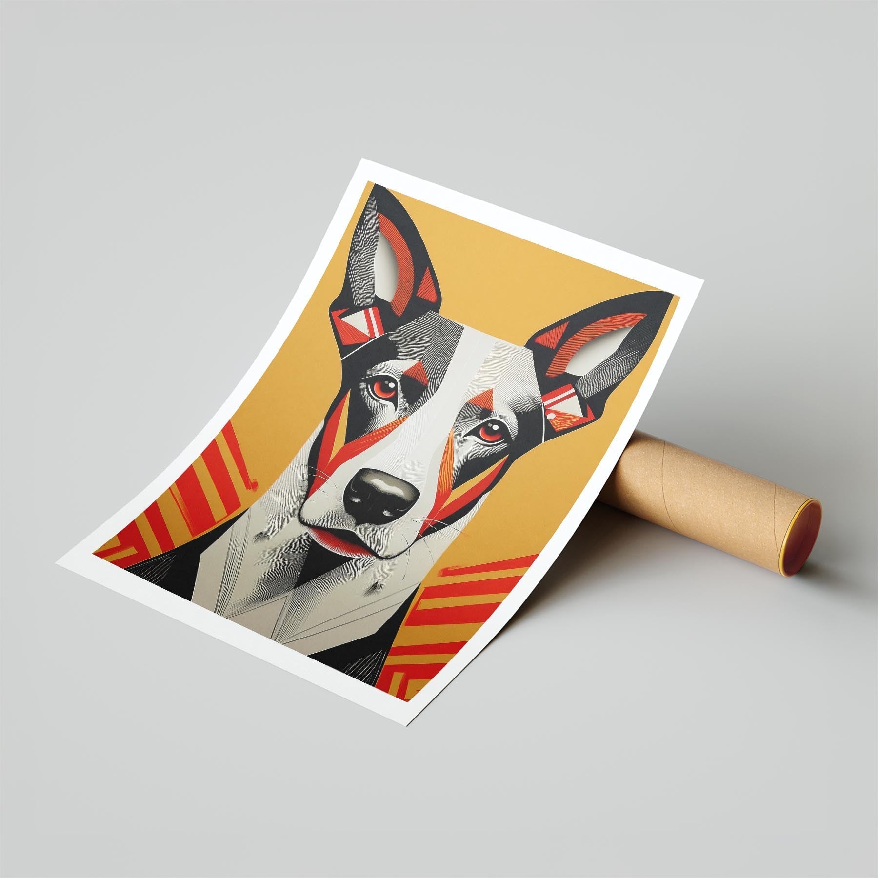 Cattle Dog Geometric Orange Series image 6