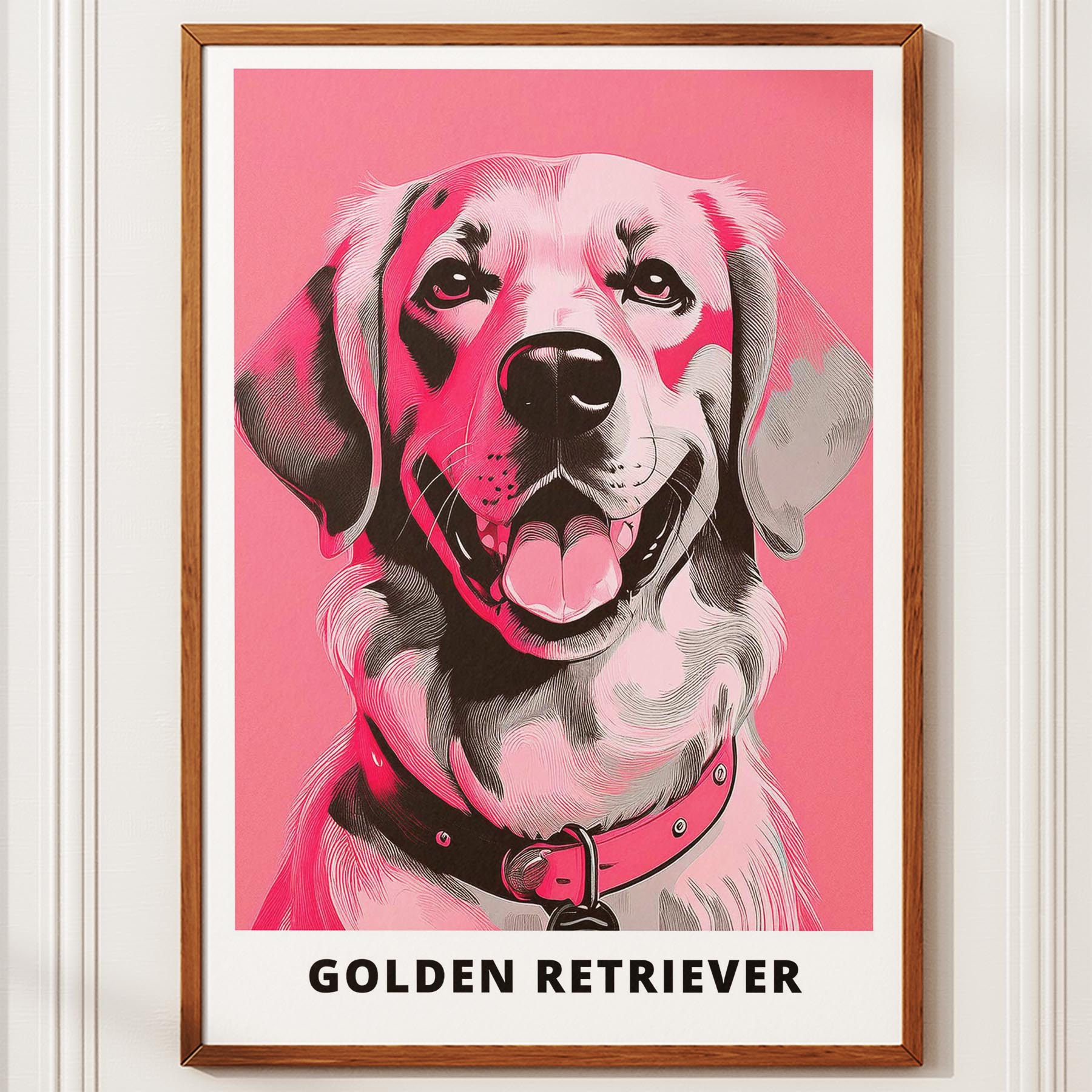 Golden Retriever Pink and Black Dog Series 1 image 10