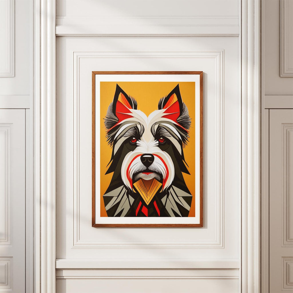 Australian Silky Terrier Geometric Orange Series image 3