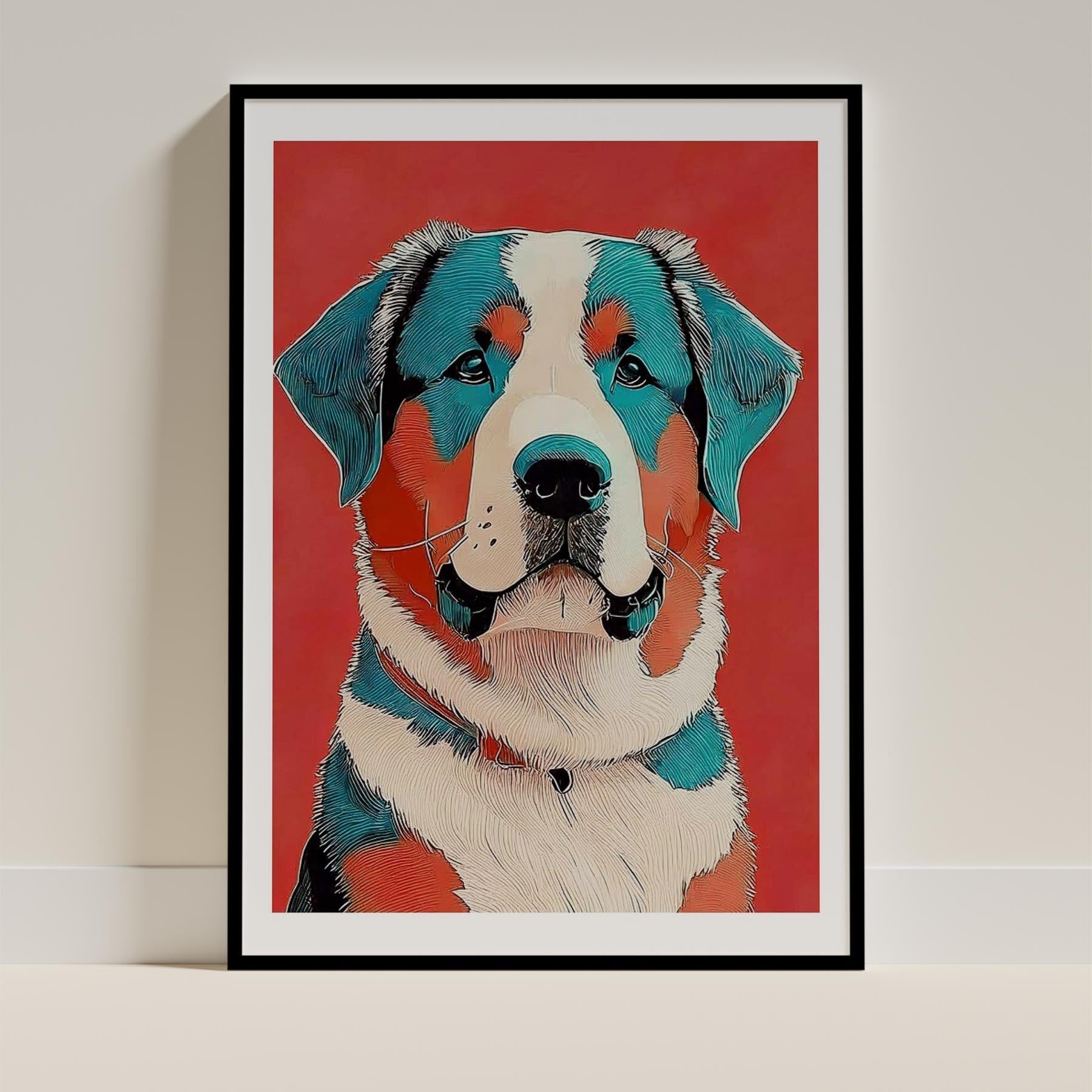 Bernese Mountain Dog Dog Art Print Unframed | 8 Unique Designs | Wall Art Gift for Dog Lovers | Dogsy & Co