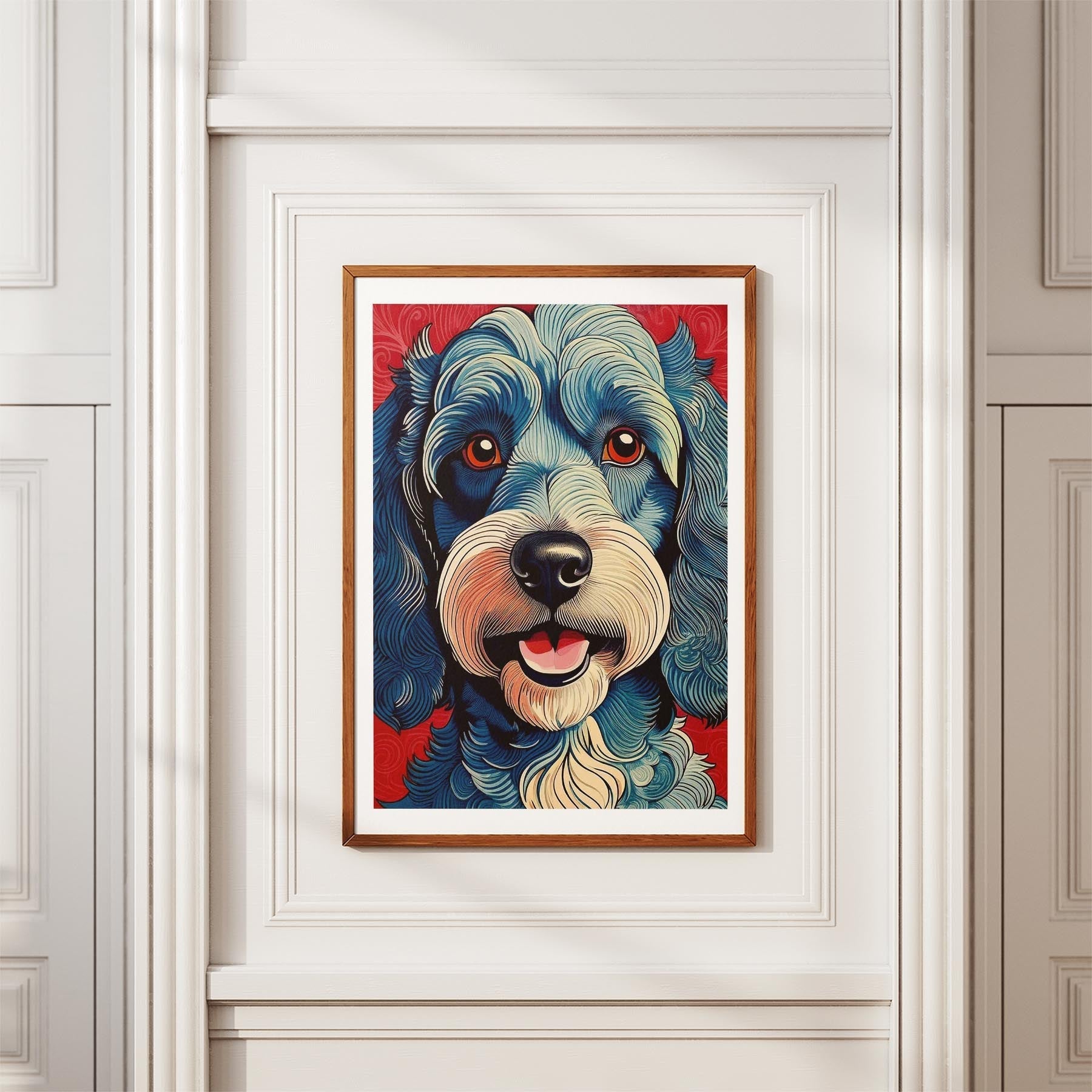 Cavoodle Hokusai Japanese Inspired Dog Series 3 image 3