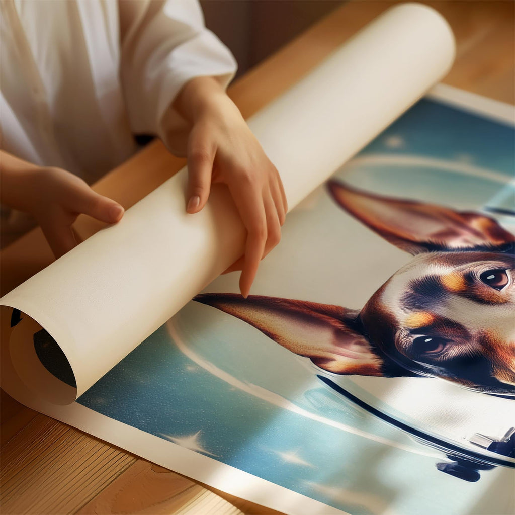 Doberman Astronaut Dog Series with Text Astro Dog image 1