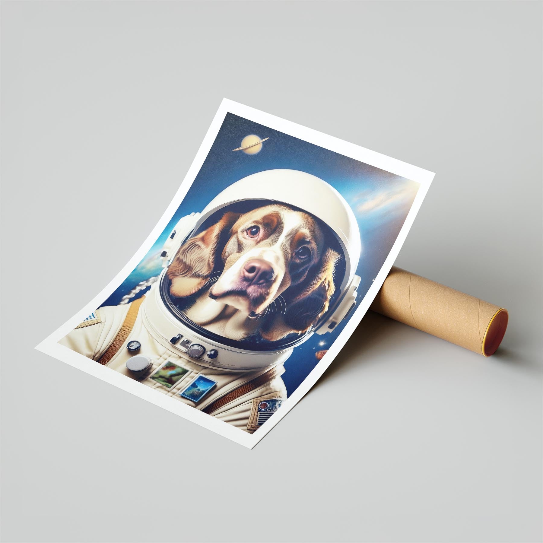 English Springer Spaniel Astronaut Dog Series image 6