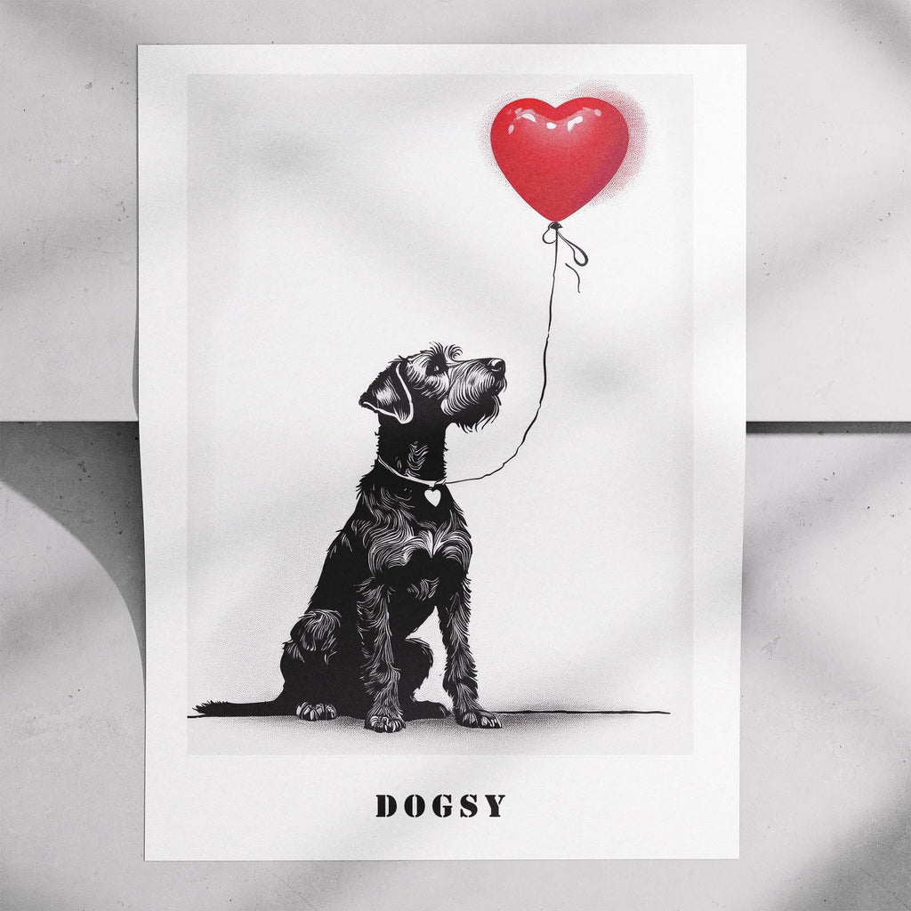 Airedale DOGSY Series inspired by the Art of Banksy with text Dogsy image 7