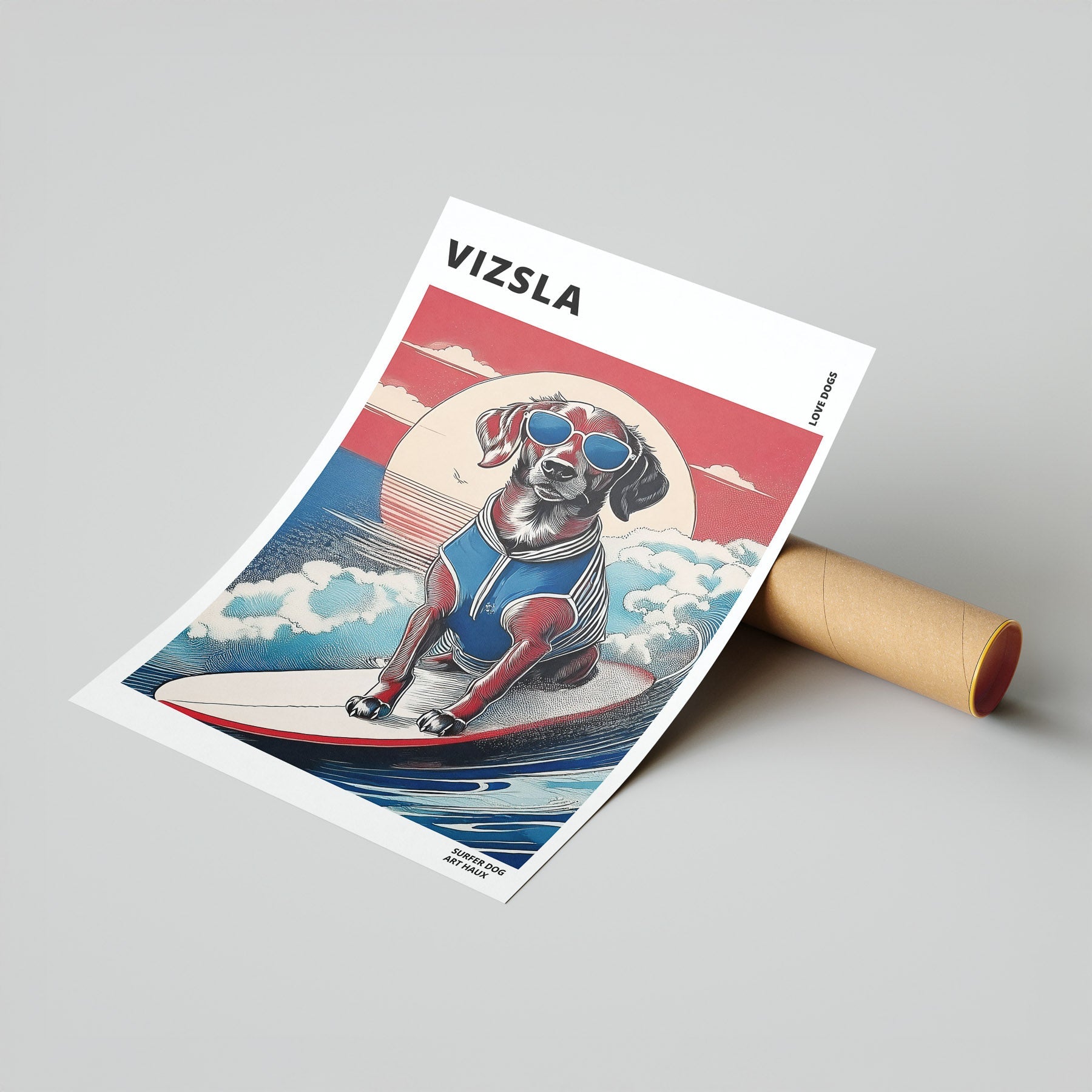Vizsla Hokosai Surfer Dogs 1 image 7