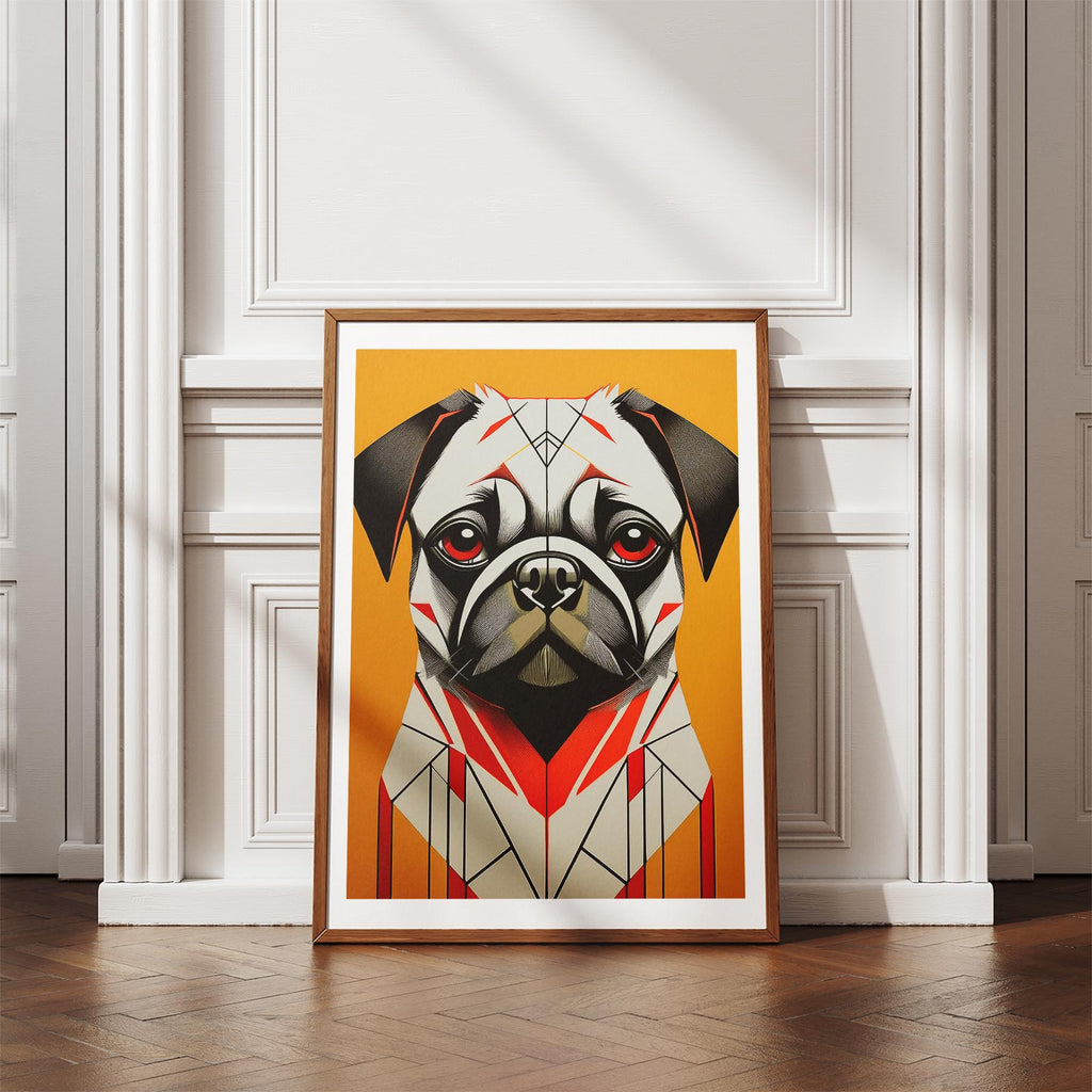 Pug Geometric Orange Series image 4