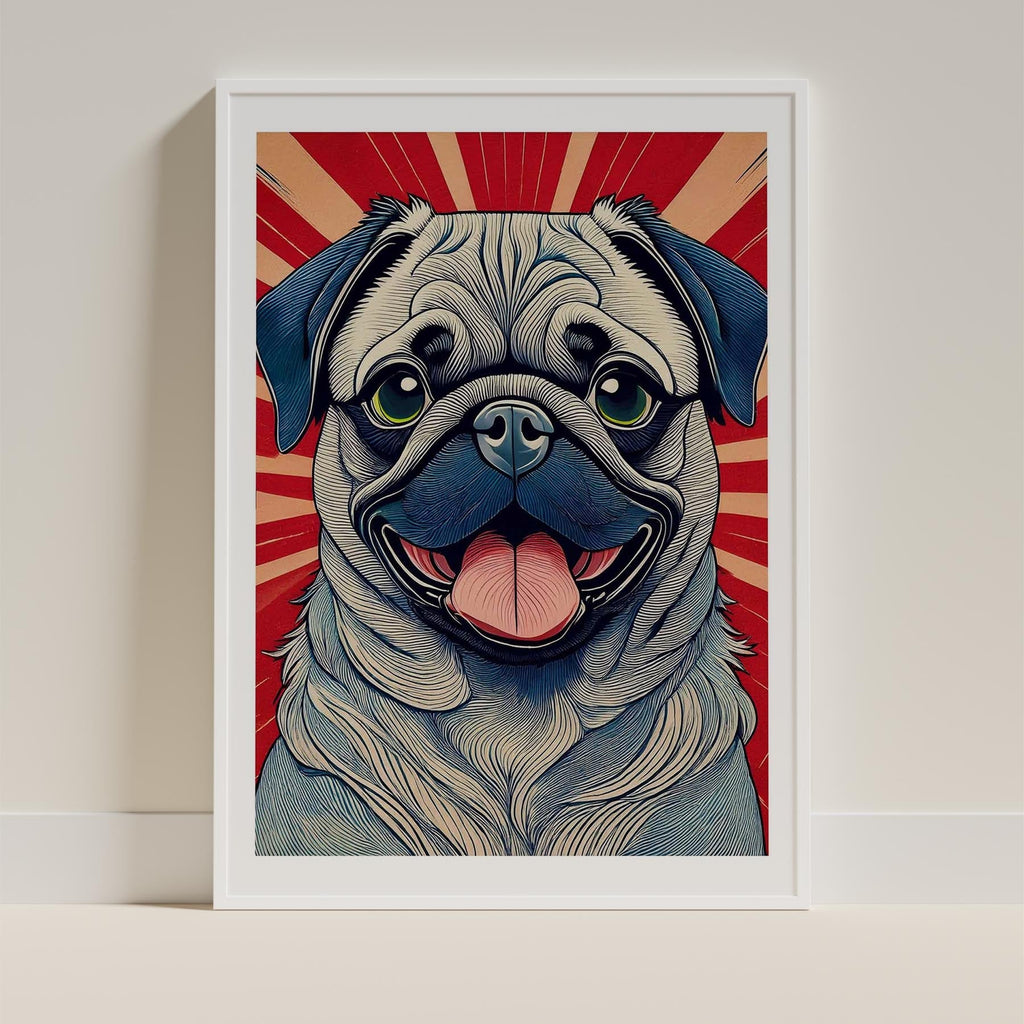 Pug Hokusai Japanese Inspired Dog Series 3 image 9