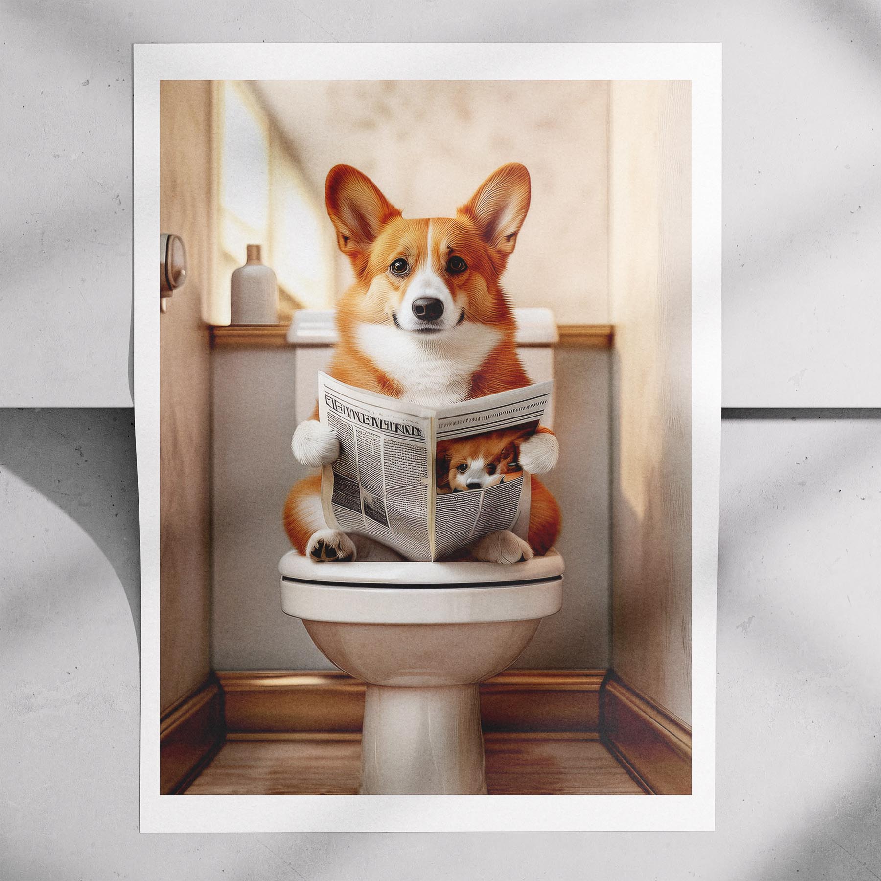Corgi Toilet Humour Dog Series image 7