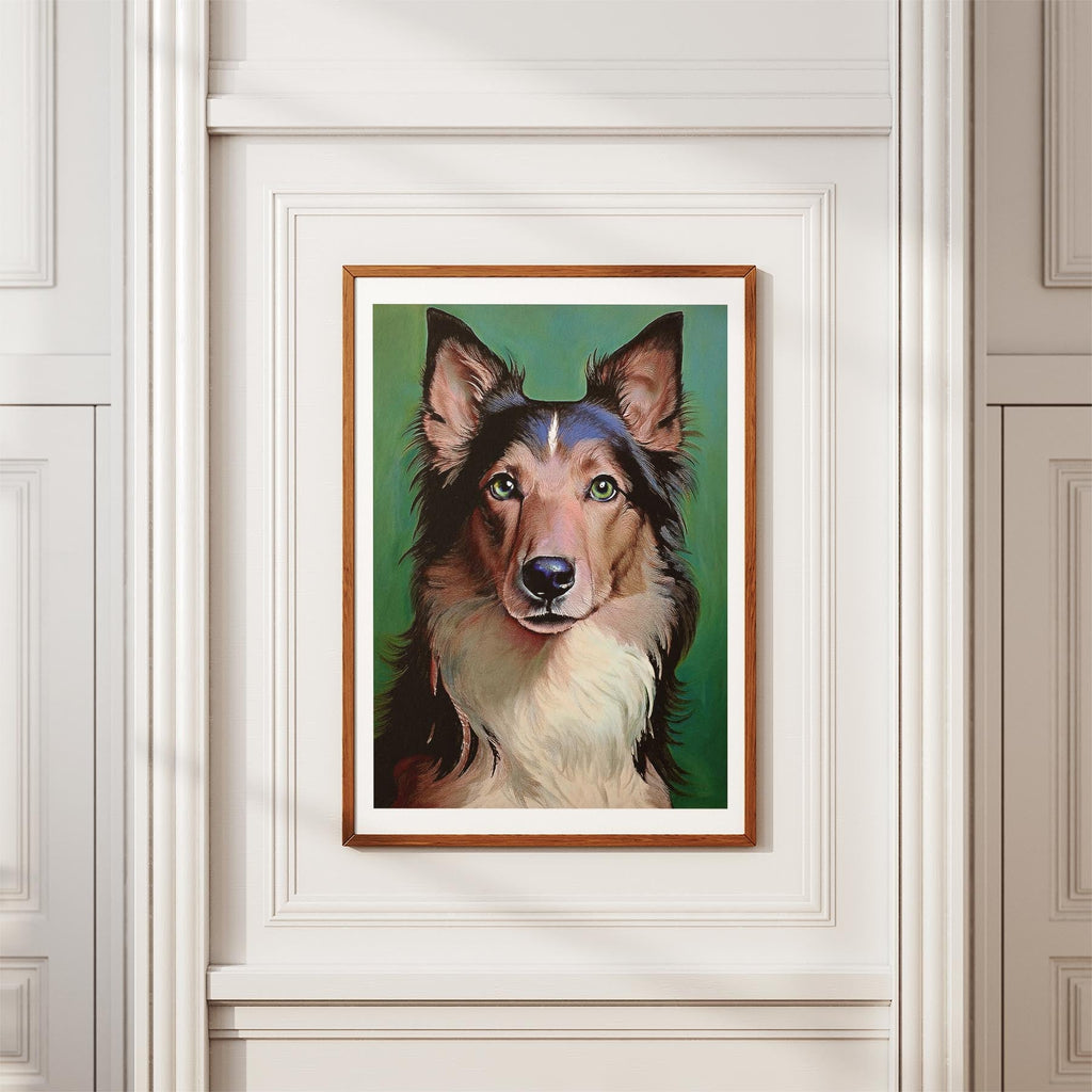 Rough Smooth Collie Green Painted Series image 3