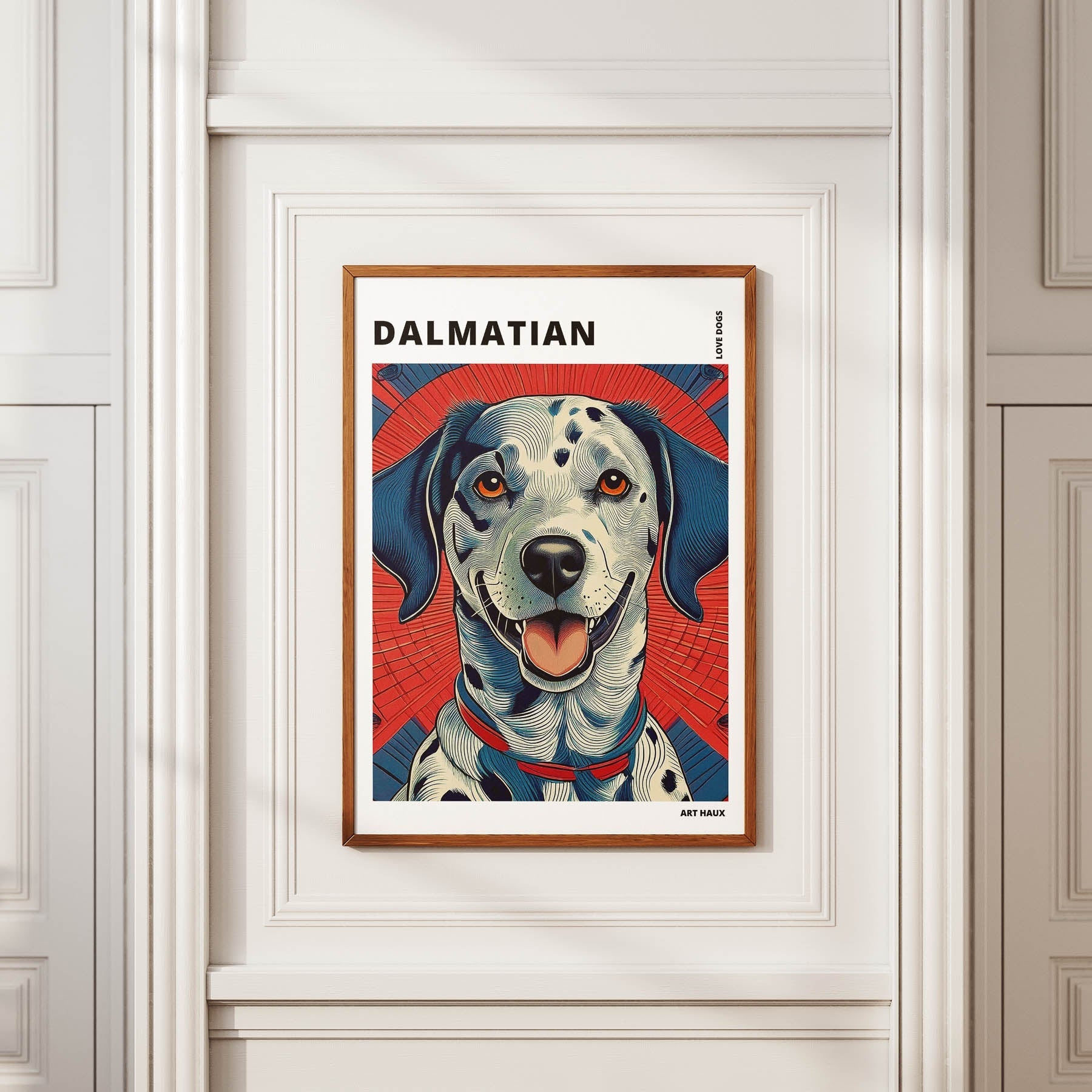 Dalmatian Hokusai Japanese Inspired Dog Series with Text image 3