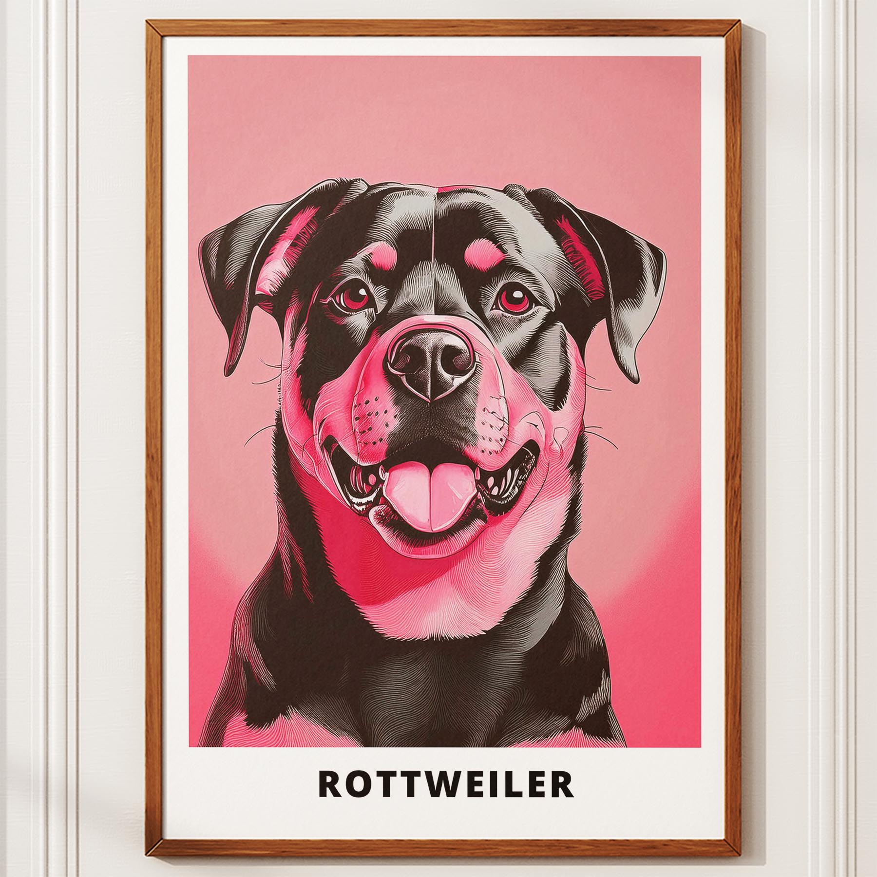 Rottweiler Pink and Black Dog Series 1 image 10