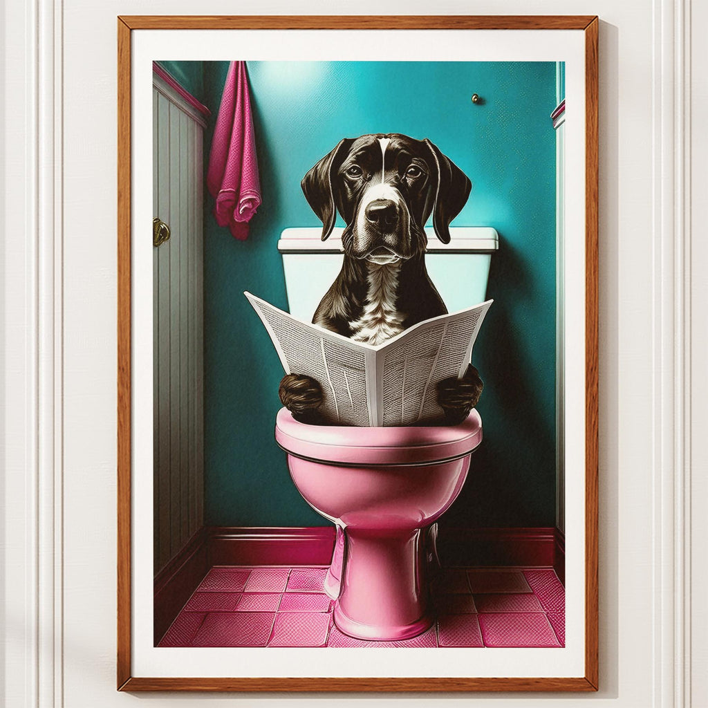 English Pointer Toilet Dogs PInk and Turquise image 10