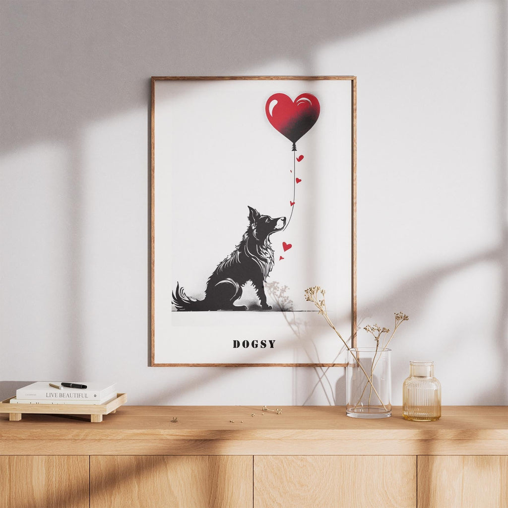 Border Collie DOGSY Series inspired by the Art of Banksy with text Dogsy image 8