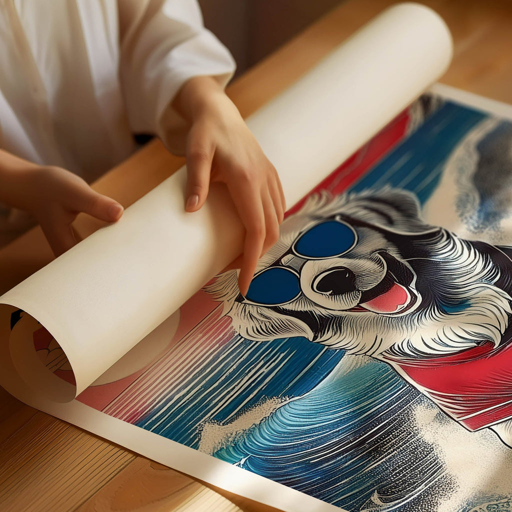 Golden Retreiver Hokosai Surfer Dogs 1 image 1