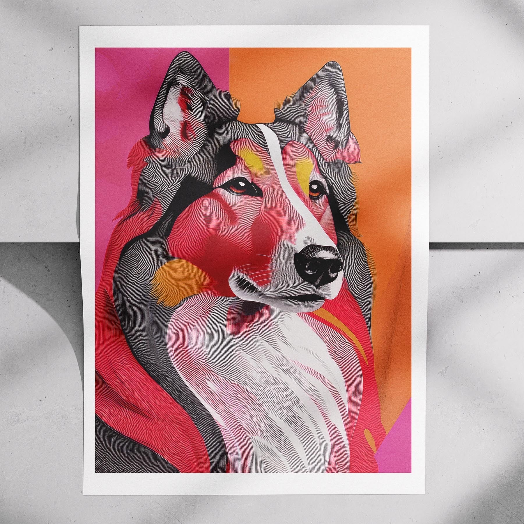 Rough Smooth Collie Modern Pop Dog Series image 7