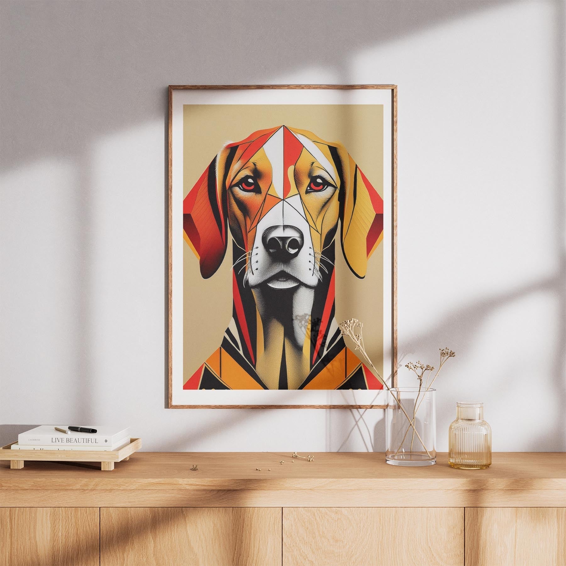 Hungarian Vizsla Geometric Orange Series image 8